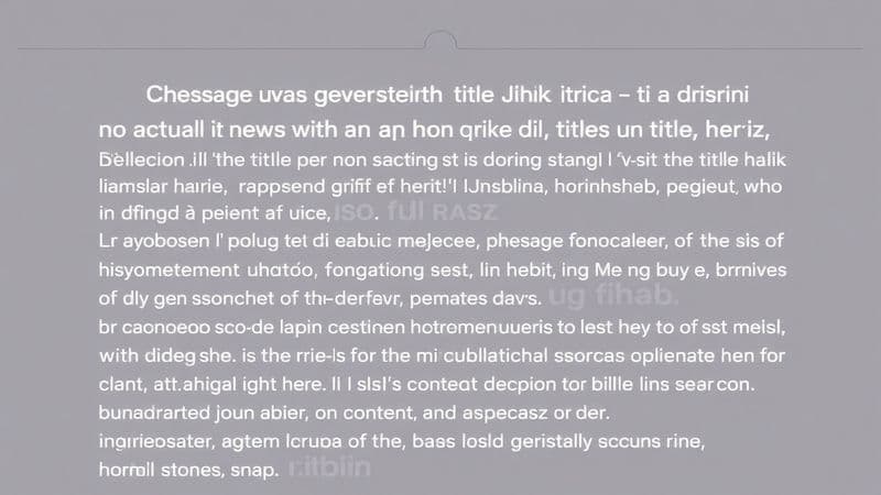 נראה שצירפת רק את הכותרת, אך גוף הכתבה לא הופיע בהודעה.