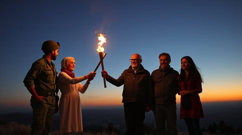 שרה נתניהו מסירה את מקומה למשיאי המשואה: "הכבוד שייך לאזרחים העומדים בגבורה"